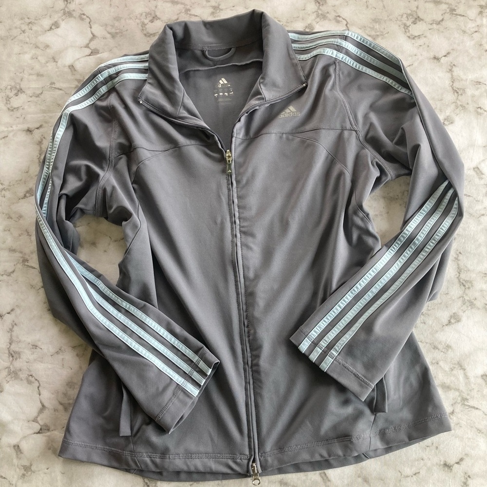 Adidas Women's Gray full zip Track Jacket
